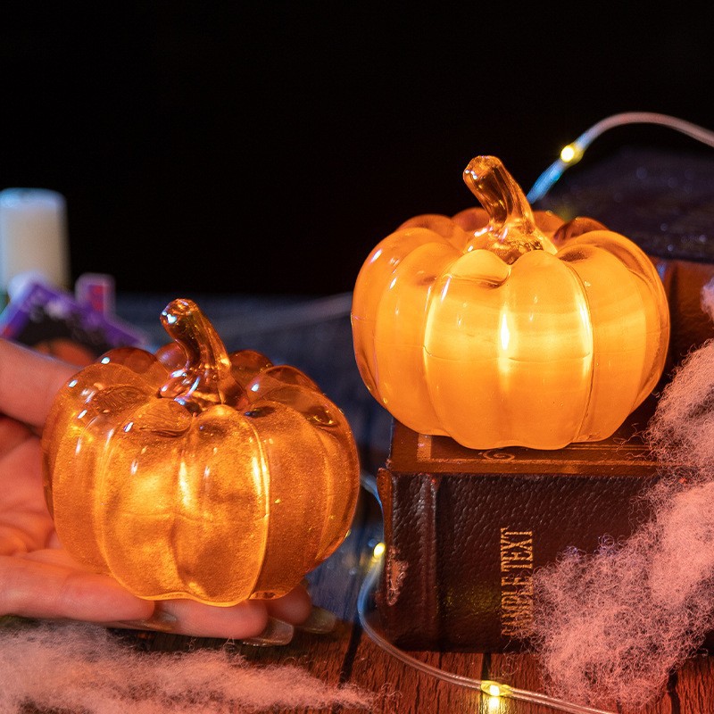 Halloween Pumpkin Decor Led - Lentera Labu LED Bercahaya untuk Halloween,