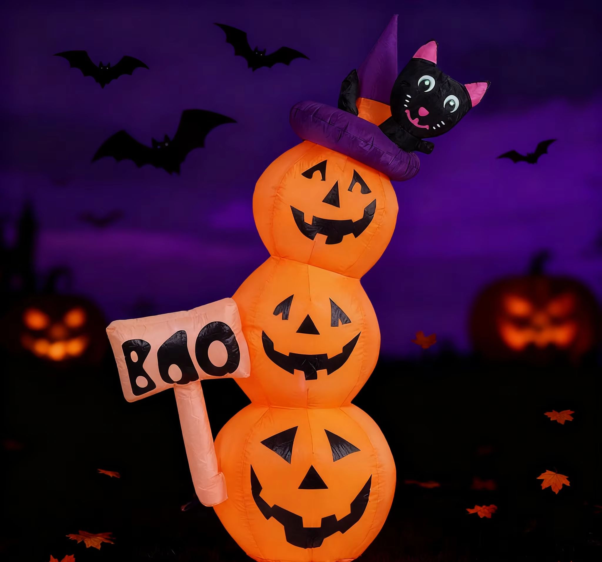 Halloween Pumpkin Decor Led - Dekorasi Halaman Tiup Halloween dengan Labu