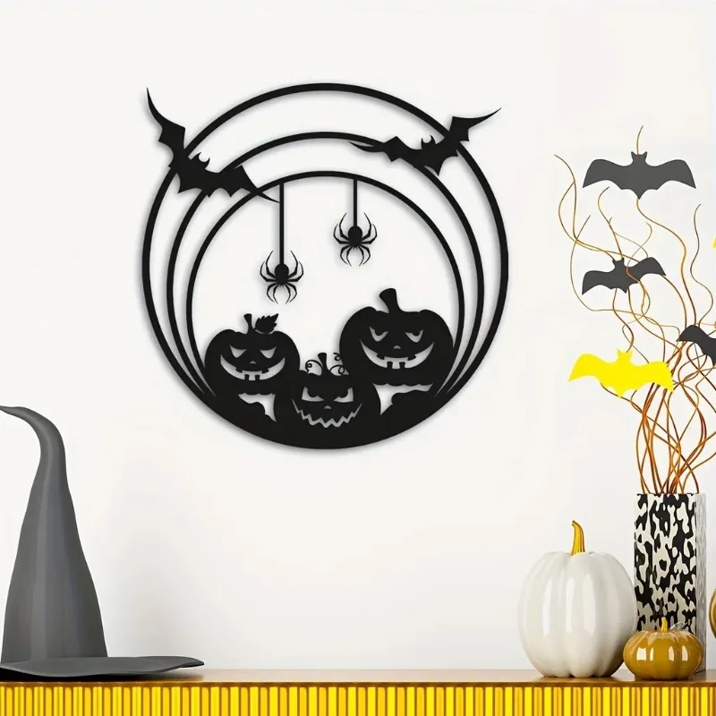 Spider Web Halloween Decoration - Dekorasi Dinding Logam Bertema Halloween: Desain