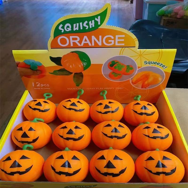 Pumpkin Lantern Halloween - Bola Pijat Labu Halloween, Bola Anti