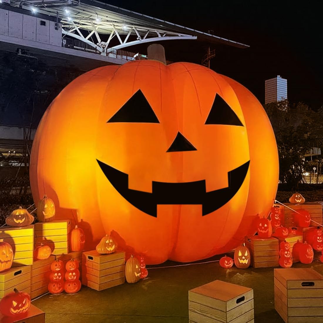 Halloween Pumpkin Decor Led - Dekorasi Labu Halloween Tiup Raksasa 10