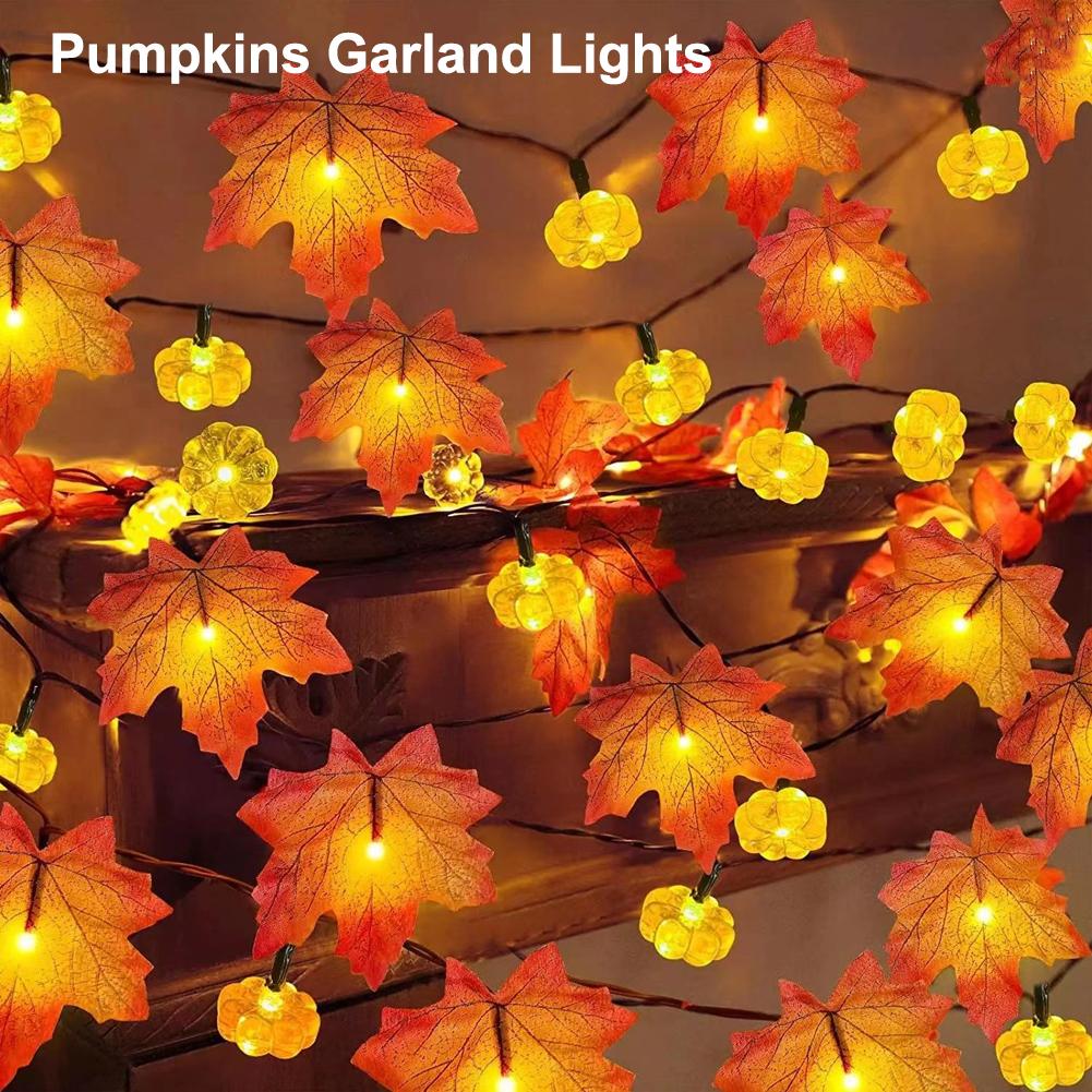 Halloween Pumpkin Decor Led - 10 Lampu LED Rangkaian Labu Halloween