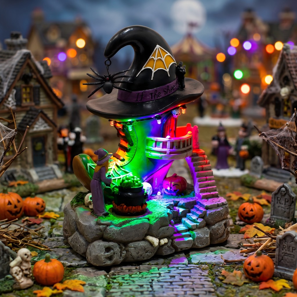 Rumah Sepatu Penyihir Desa Hal - Halloween Pumpkin Decor Led ulasan dan harga