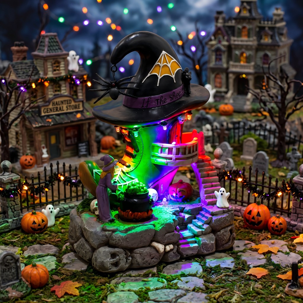 Rumah Sepatu Penyihir Desa Hal - Halloween Pumpkin Decor Led ulasan dan harga