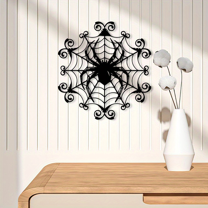 1 Dekorasi Dinding Logam Jarin - Spider Web Halloween Decoration ulasan dan harga