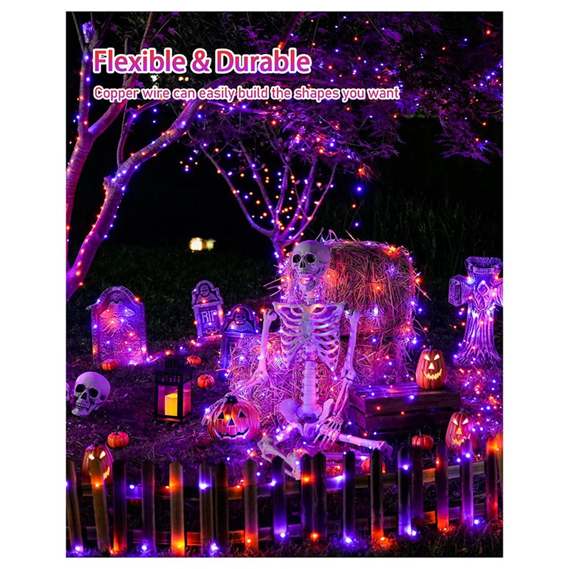 Lampu String Halloween Tenaga  - Halloween Led String Lights Orange ulasan dan harga