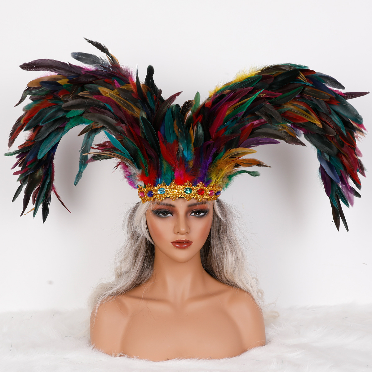 2026 Hiasan Kepala Bulu Baru A - Halloween Costume Adult ulasan dan harga