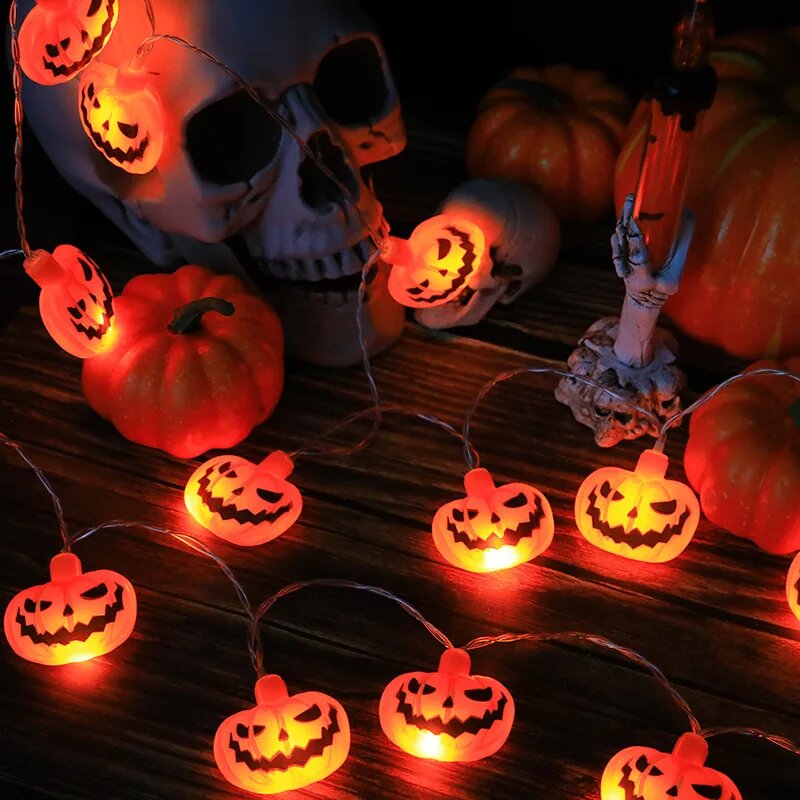 Lampu Tali LED Halloween 10/20 - Halloween Led String Lights Orange ulasan dan harga