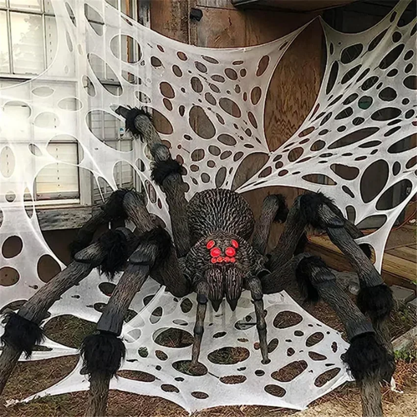 1x2m 1X4m 2x4m Kain Dekorasi J - Spider Web Halloween Decoration ulasan dan harga