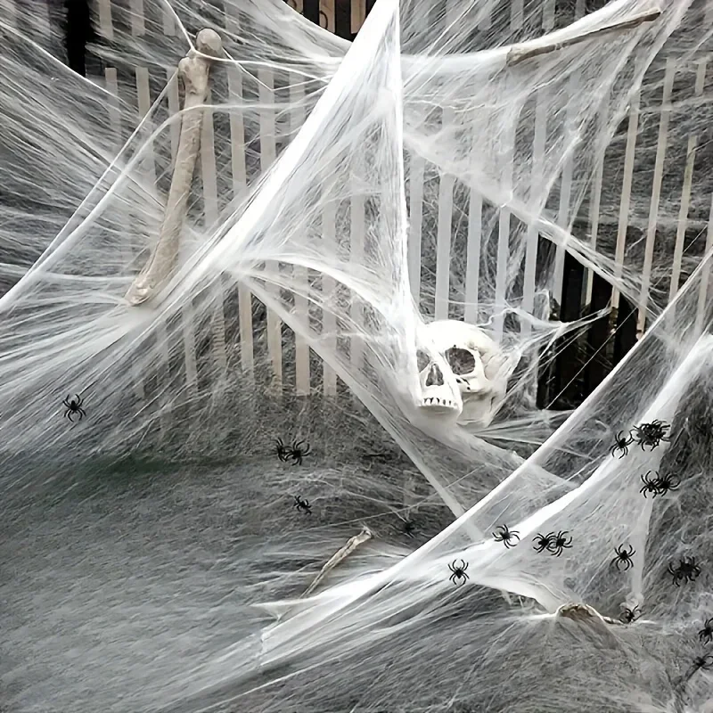 Jaring laba-laba yang bisa dir - Spider Web Halloween Decoration ulasan dan harga