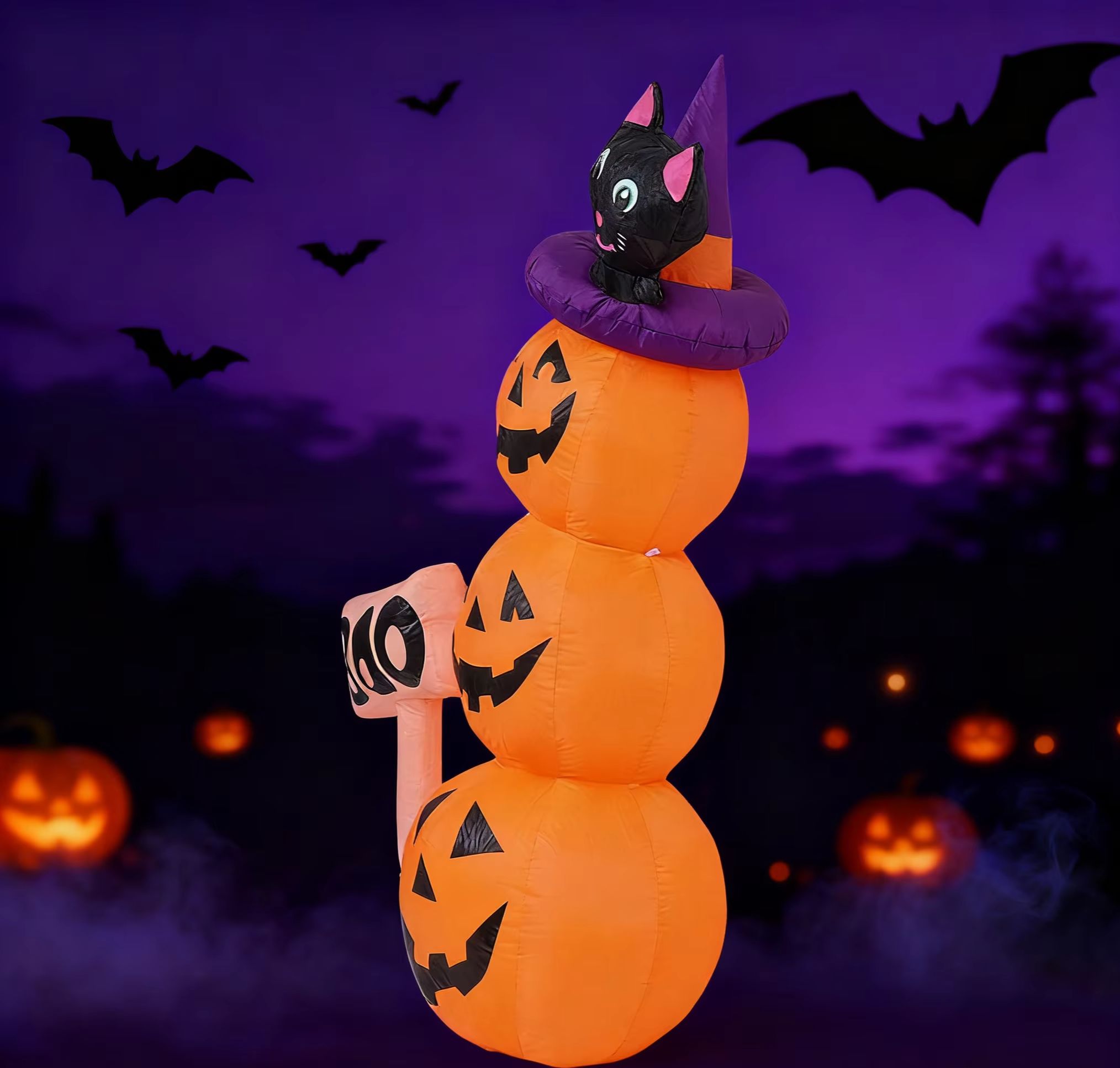 Dekorasi Halaman Tiup Hallowee - Halloween Pumpkin Decor Led ulasan dan harga
