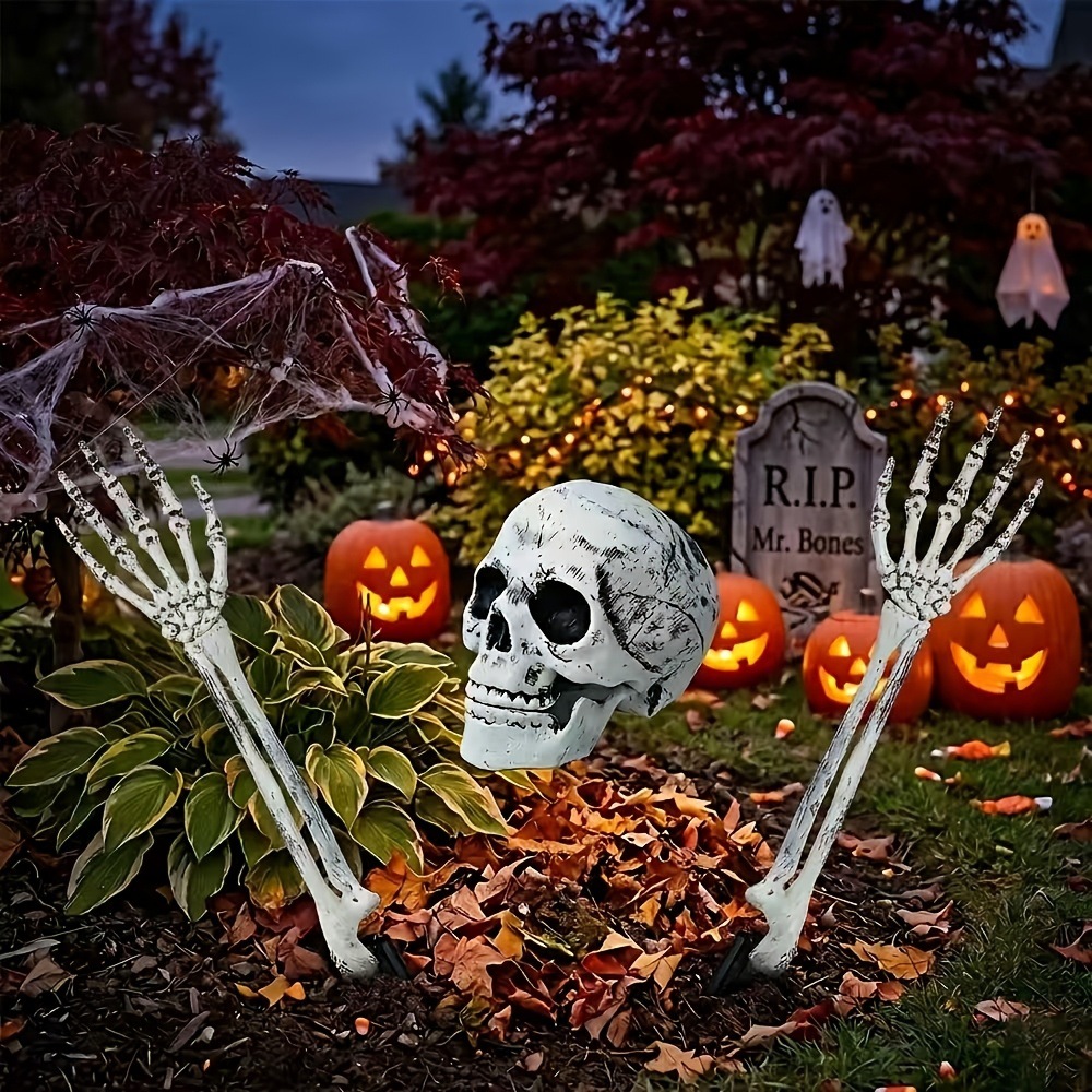 3 buah set dekorasi halaman Ha - Halloween Skeleton Decoration ulasan dan harga