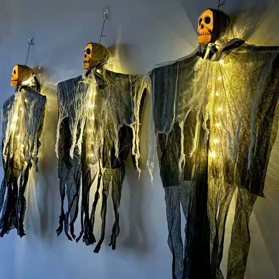 1 buah Hiasan Tengkorak Bercah - Halloween Skeleton Decoration ulasan dan harga