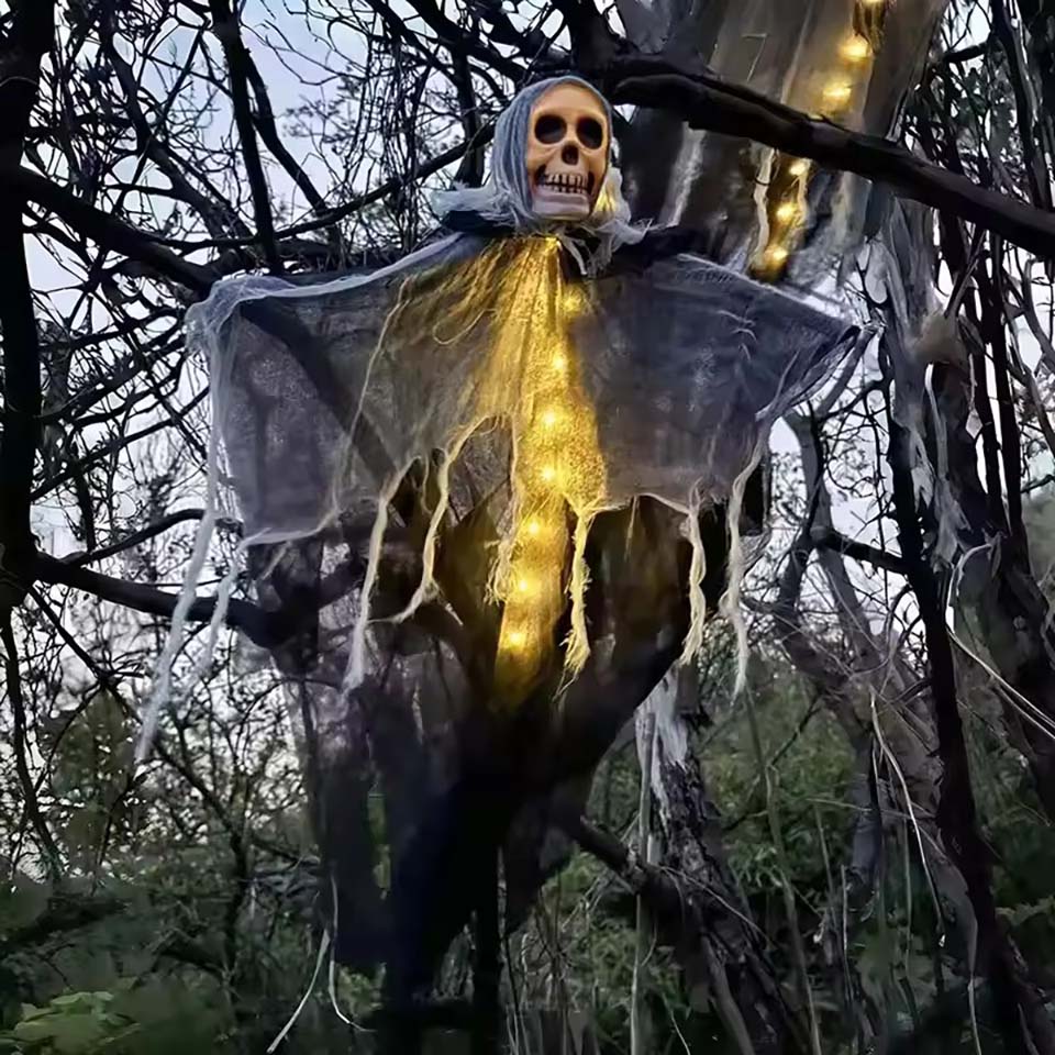 1 buah Hiasan Tengkorak Bercah - Halloween Skeleton Decoration ulasan dan harga