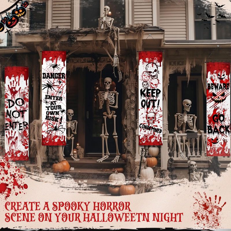 VIKAMA Penutup Pintu Teras Hal - Halloween Skeleton Decoration ulasan dan harga