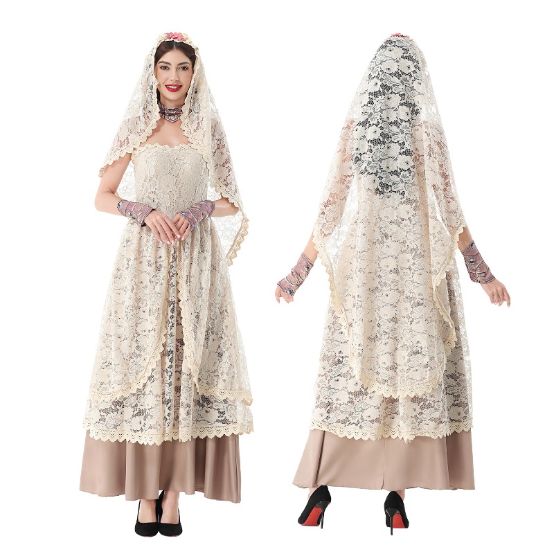 Gaun Maxi Berenda Vintage untu - Halloween Costume Adult ulasan dan harga