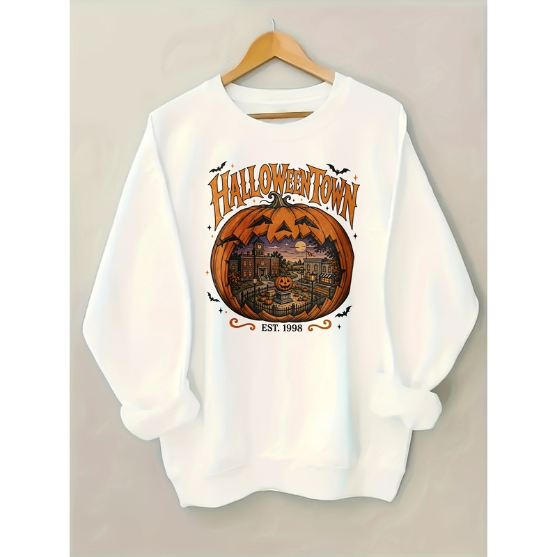 Hoodie wanita dengan motif lab - Pumpkin Lantern Halloween ulasan dan harga