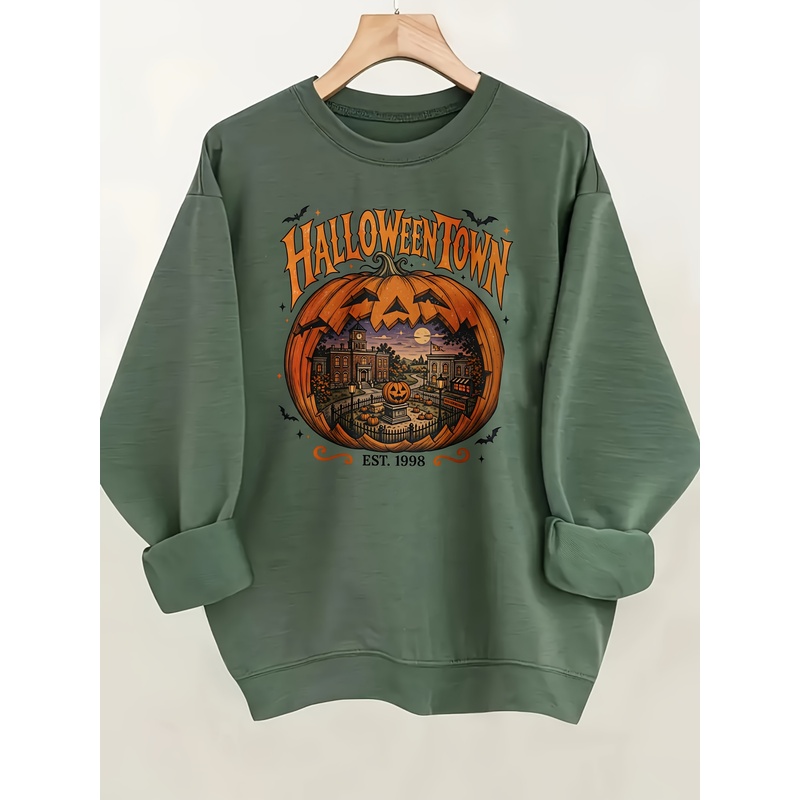 Hoodie wanita dengan motif lab - Pumpkin Lantern Halloween ulasan dan harga