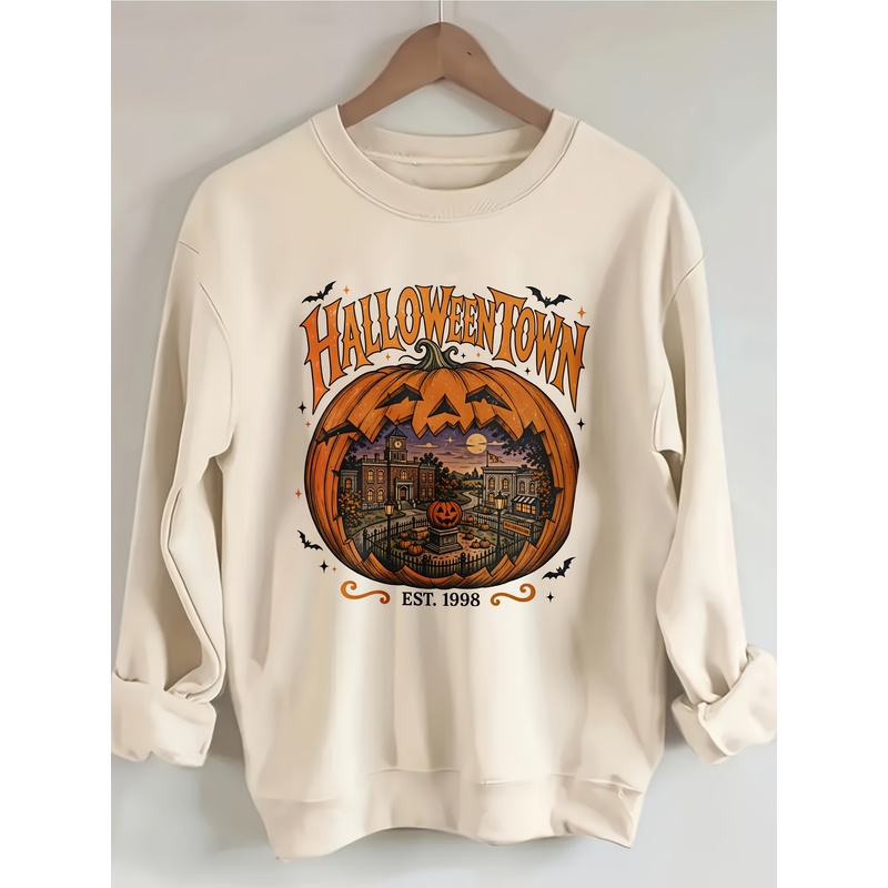 Hoodie wanita dengan motif lab - Pumpkin Lantern Halloween ulasan dan harga