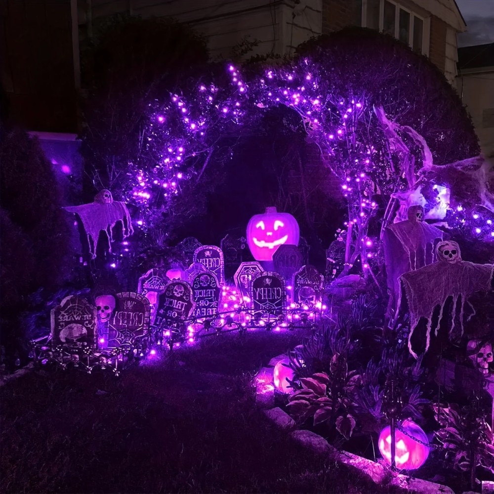 1/2PC12M100LED Lampu Hias Hall - Halloween Led String Lights Orange ulasan dan harga