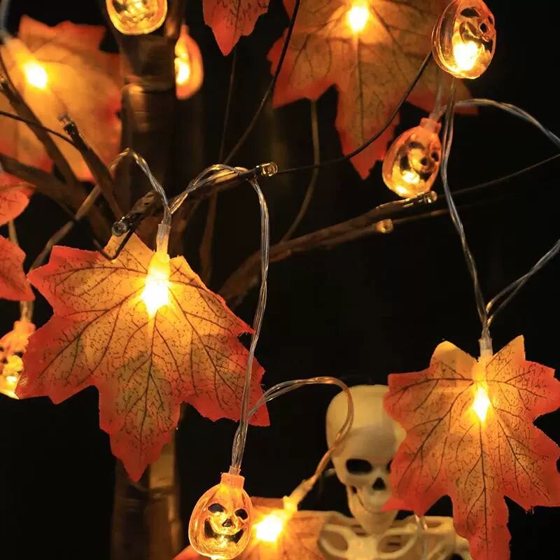 1 Buah Lampu Tali LED Hallowee - Halloween Led String Lights Orange ulasan dan harga