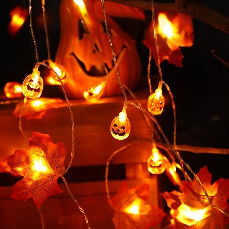 1 Buah Lampu Tali LED Hallowee - Halloween Led String Lights Orange ulasan dan harga