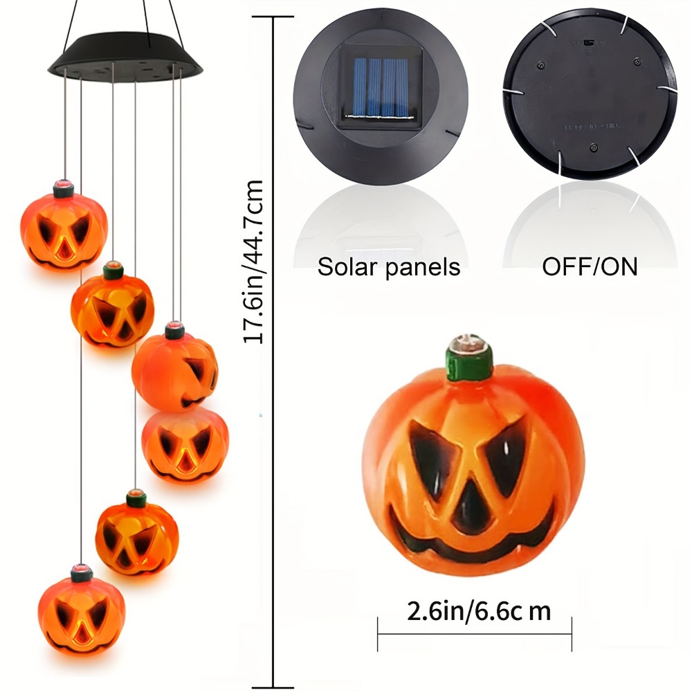 Lonceng Angin Labu Halloween B - Halloween Pumpkin Decor Led ulasan dan harga