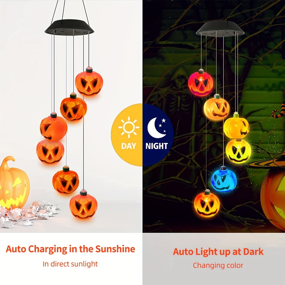 Lonceng Angin Labu Halloween B - Halloween Pumpkin Decor Led ulasan dan harga