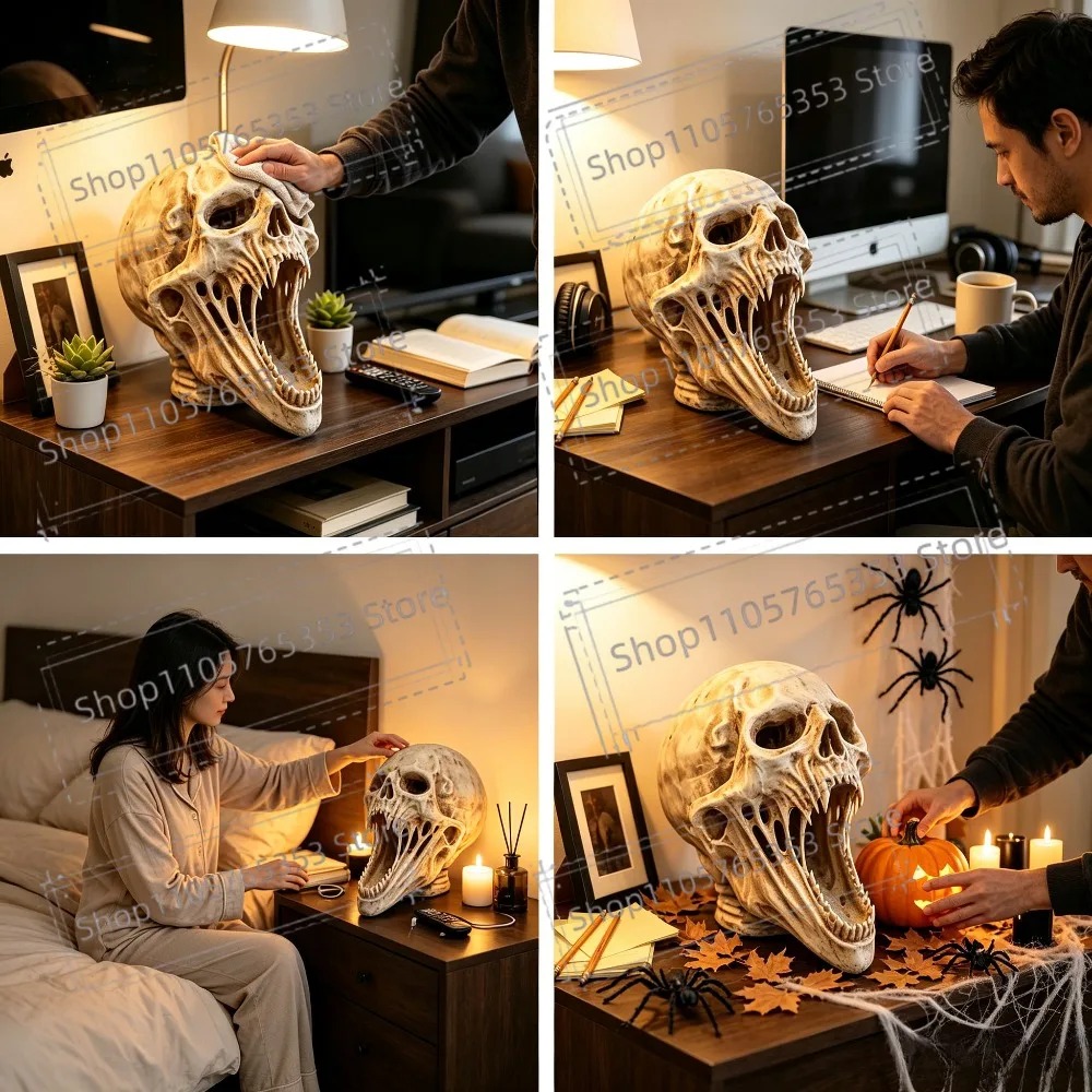 Patung Tengkorak Berteriak Gay - Halloween Skeleton Decoration ulasan dan harga