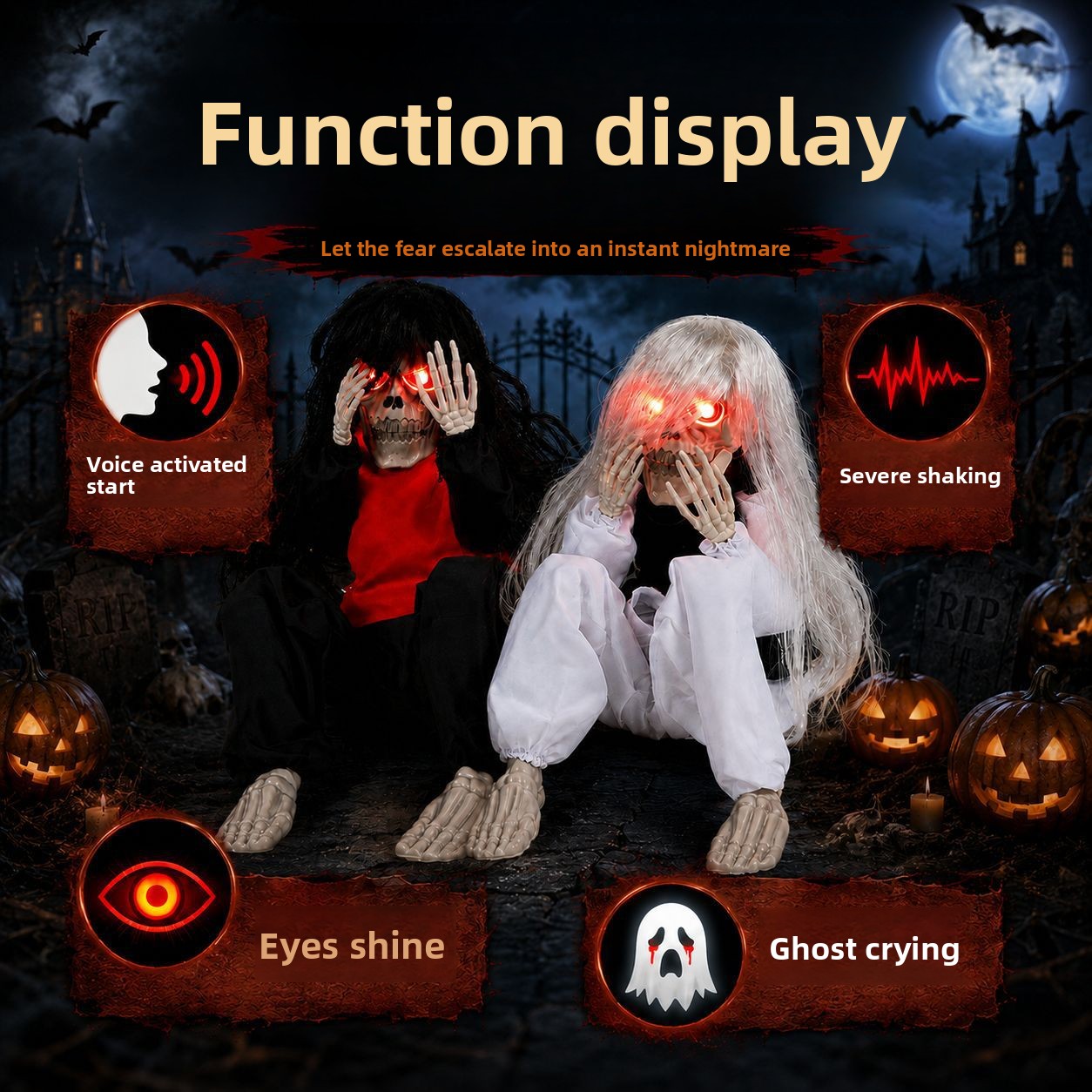 Ornamen Tengkorak untuk Dekora - Halloween Skeleton Decoration ulasan dan harga