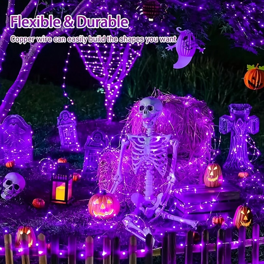 1 Buah Lampu Tali Surya Hallow - Halloween Led String Lights Orange ulasan dan harga
