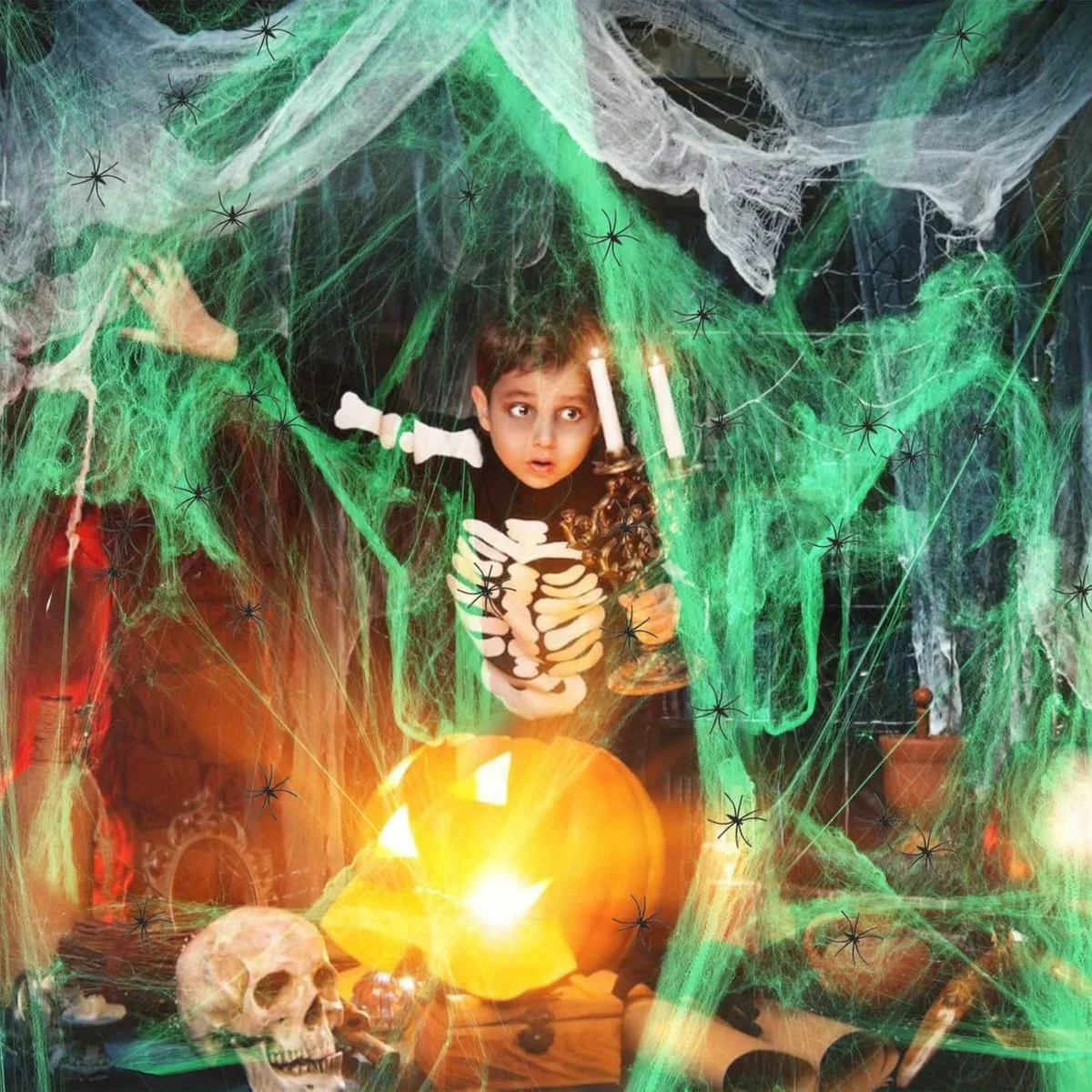 1-20 buah Dekorasi Halloween,  - Spider Web Halloween Decoration ulasan dan harga