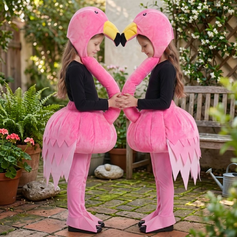 Setelan Cosplay Flamingo Merah - Halloween Costume Kids ulasan dan harga