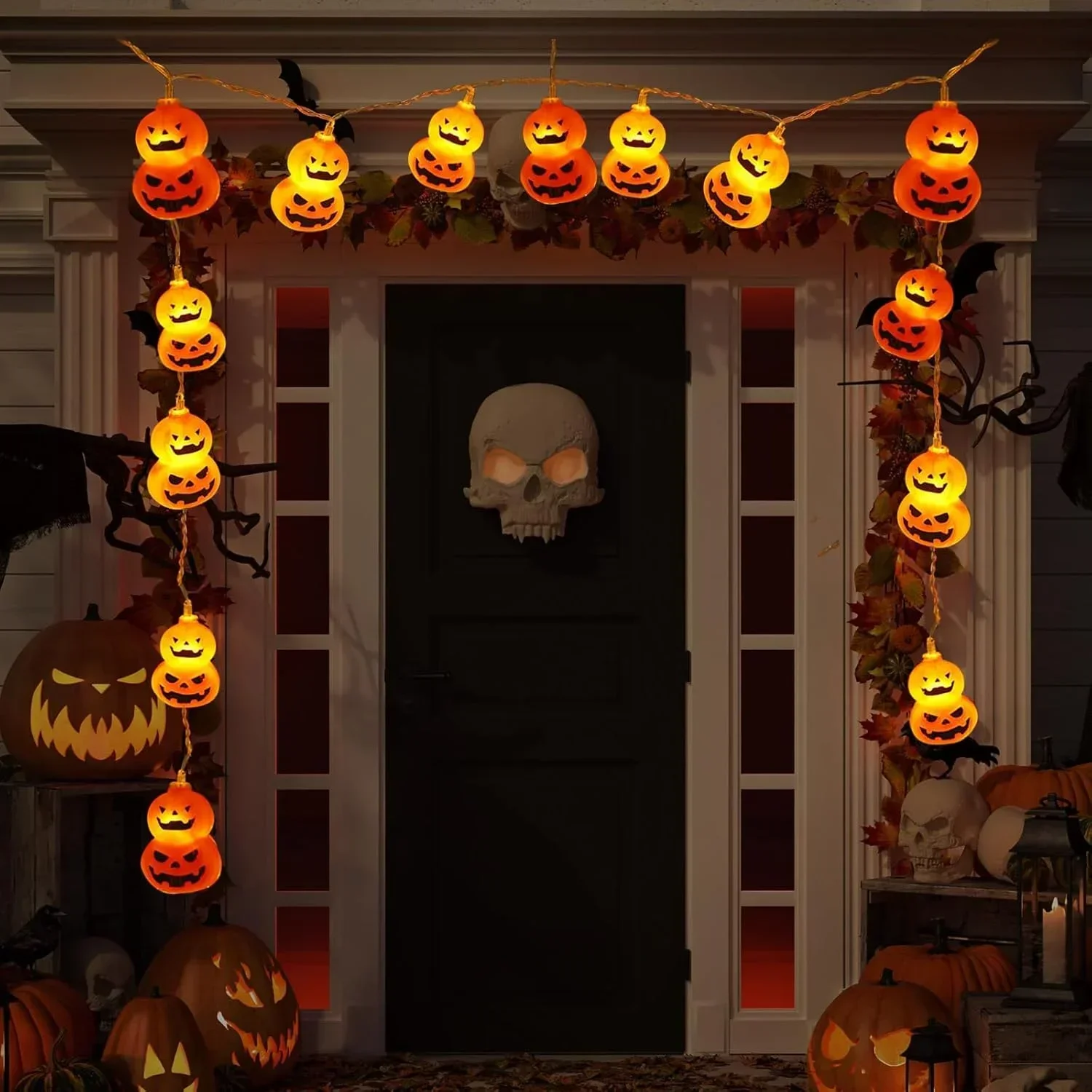 Lampu Hias Bentuk Labu Jack O  - Halloween Led String Lights Orange ulasan dan harga