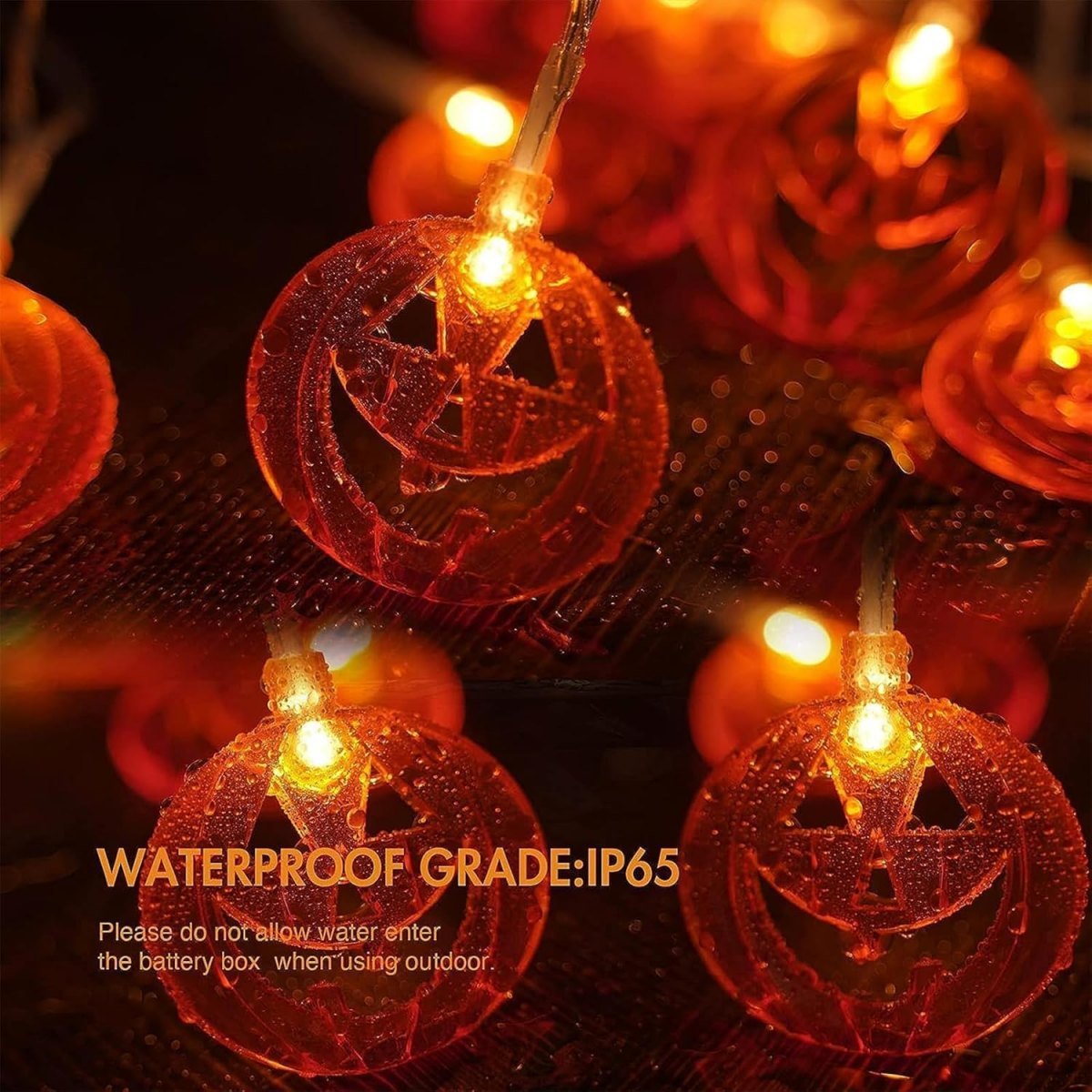 1 Buah 20LED Lampu Labu Hallow - Halloween Led String Lights Orange ulasan dan harga