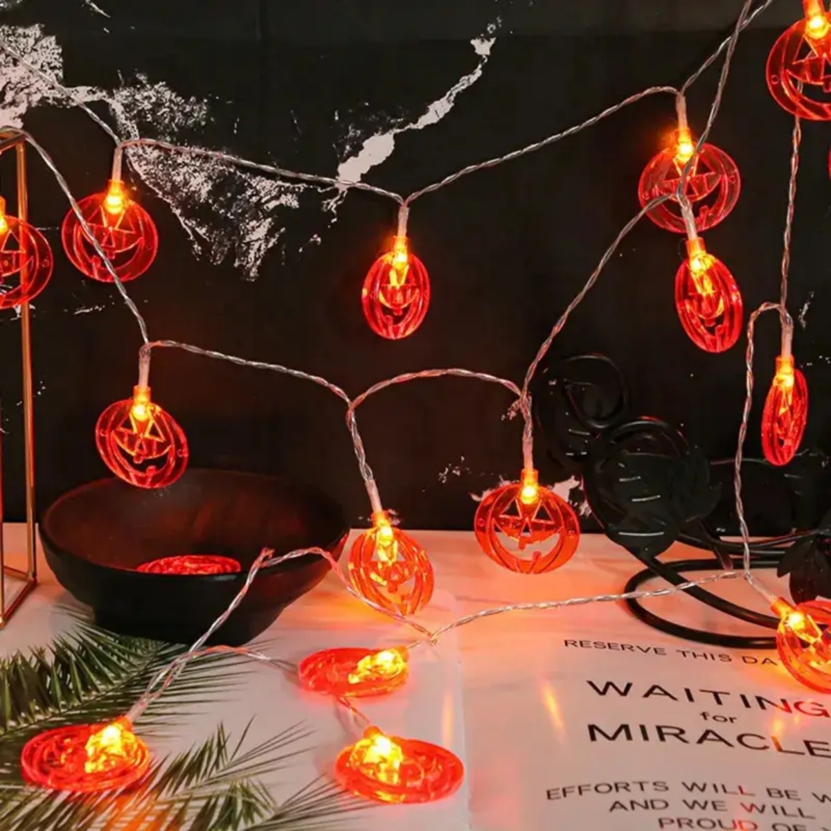 1 Buah 20LED Lampu Labu Hallow - Halloween Led String Lights Orange ulasan dan harga