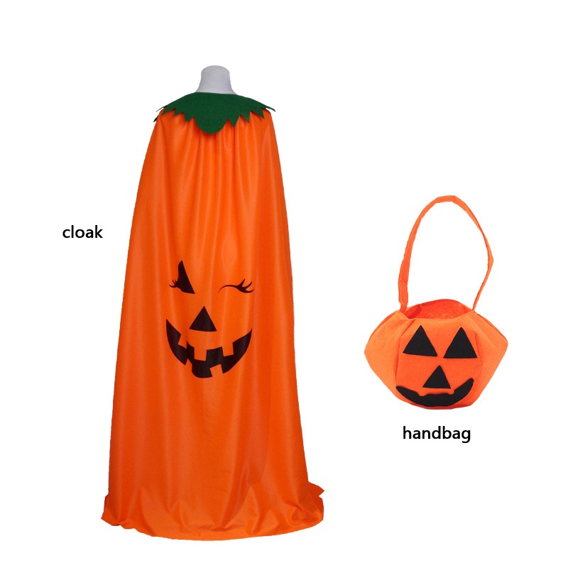 Set Jubah Kostum Labu Hallowee - Pumpkin Lantern Halloween ulasan dan harga
