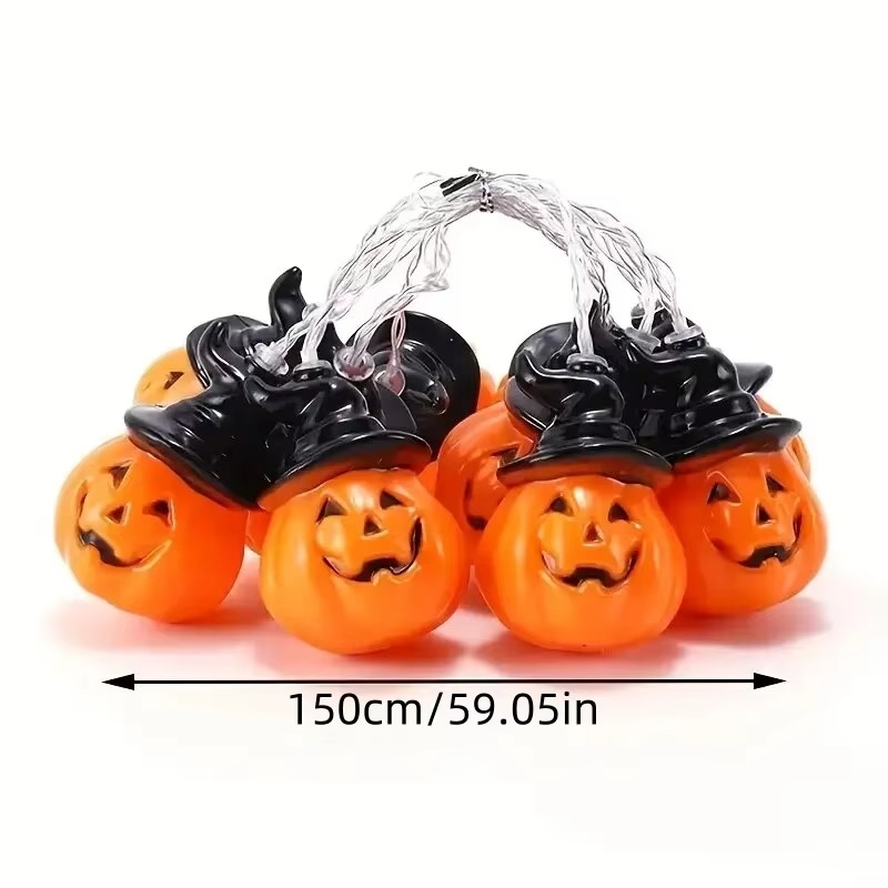 Lampu Hias Bentuk Topi Penyihi - Halloween Led String Lights Orange ulasan dan harga