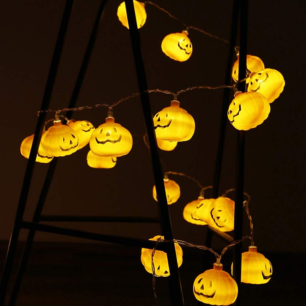 Lampu Tali LED Labu 3D Hallowe - Halloween Led String Lights Orange ulasan dan harga