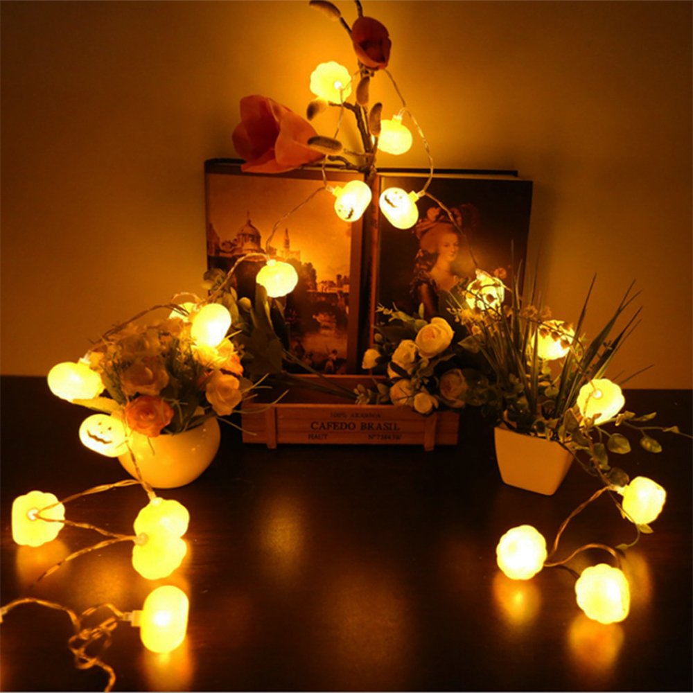 Lampu Tali LED Labu 3D Hallowe - Halloween Led String Lights Orange ulasan dan harga