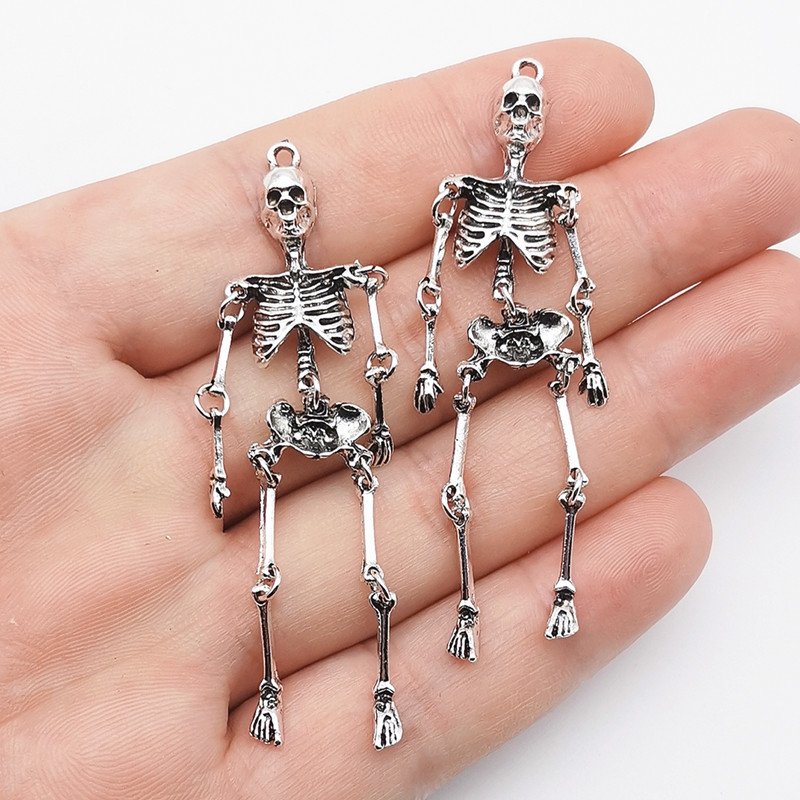 2/5/10 Buah Liontin Kerangka T - Halloween Skeleton Decoration ulasan dan harga