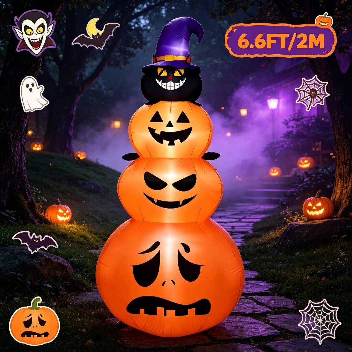Dekorasi Liburan Luar Ruangan  - Halloween Pumpkin Decor Led ulasan dan harga