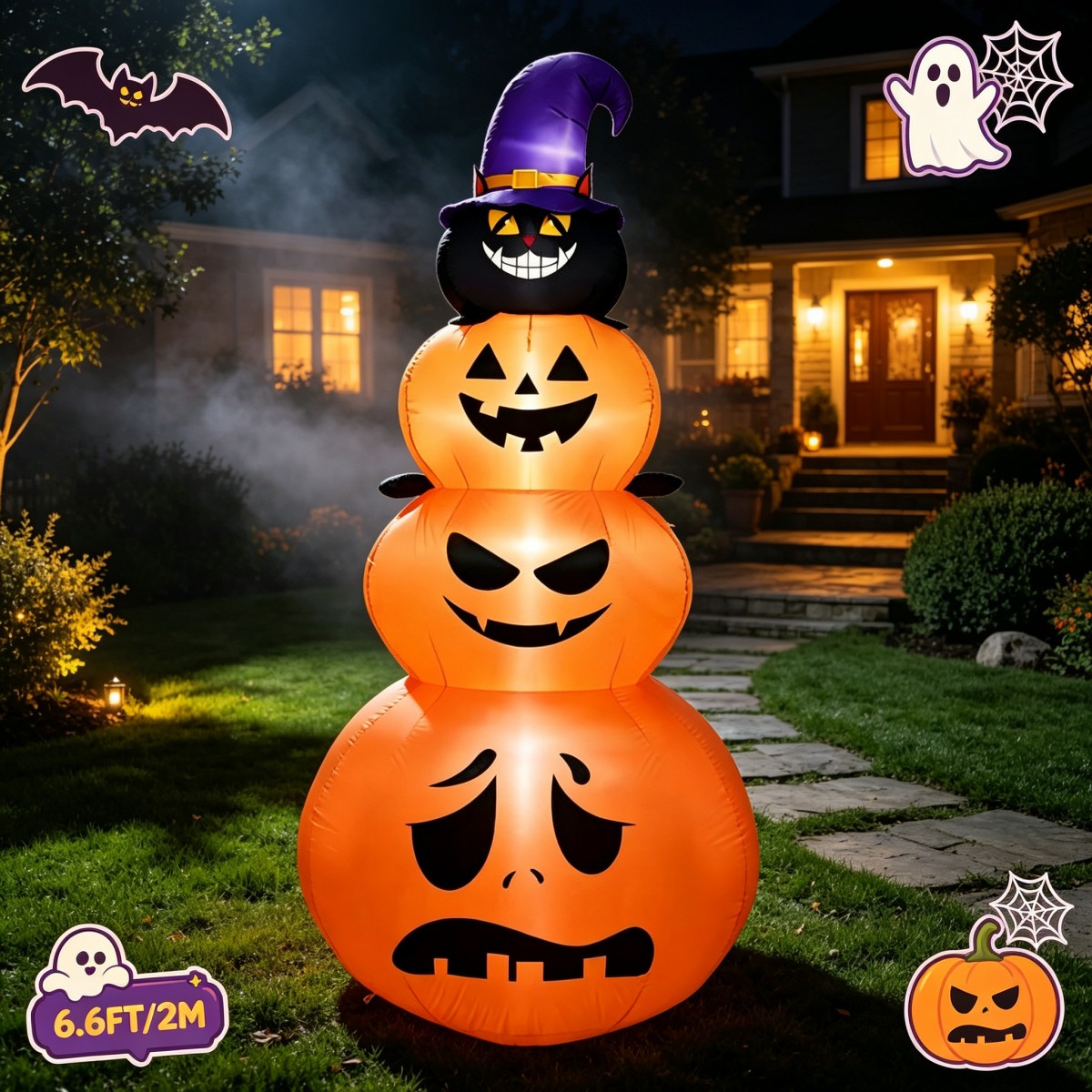 Dekorasi Liburan Luar Ruangan  - Halloween Pumpkin Decor Led ulasan dan harga