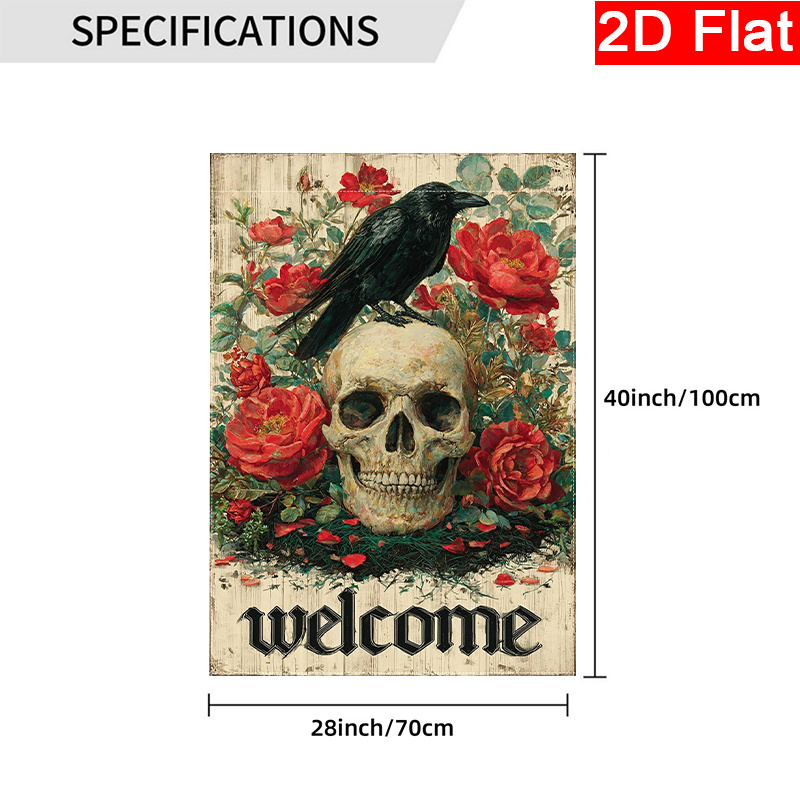 Bendera Taman Bertema Hallowee - Halloween Skeleton Decoration ulasan dan harga