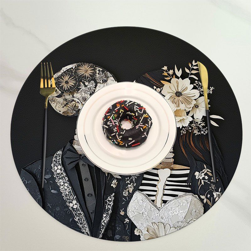 VIKAMA Alas Meja Pasangan Kera - Halloween Skeleton Decoration ulasan dan harga