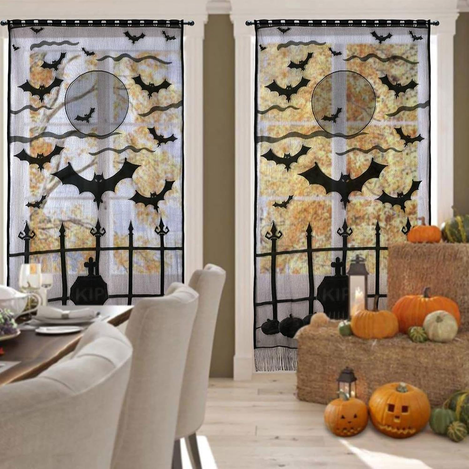 Tirai Pintu Renda Motif Tengko - Halloween Skeleton Decoration ulasan dan harga