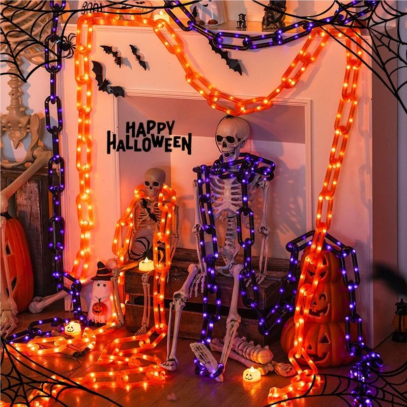 Lampu Rantai Tenaga Surya Luar - Halloween Led String Lights Orange ulasan dan harga