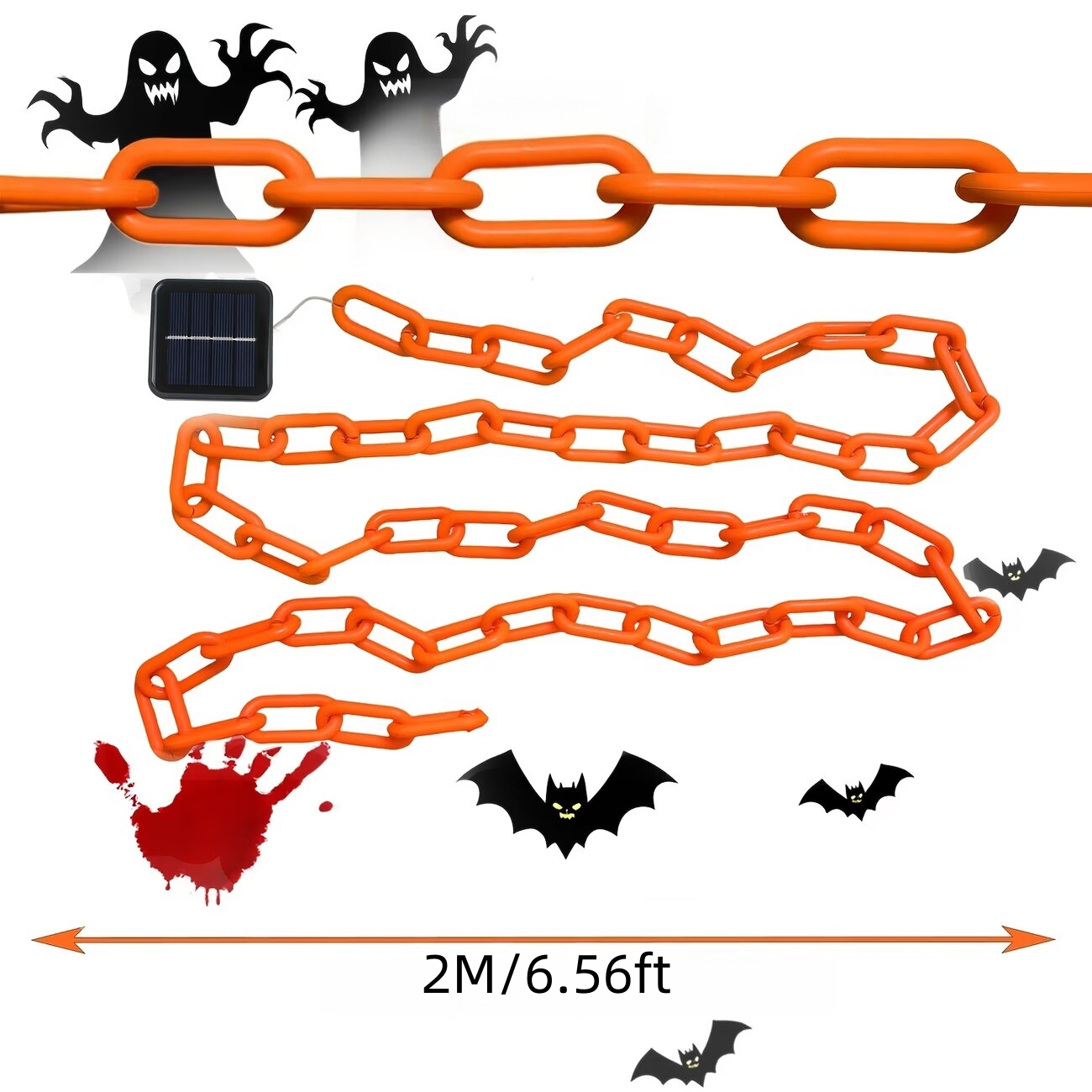 Lampu Rantai Tenaga Surya Luar - Halloween Led String Lights Orange ulasan dan harga