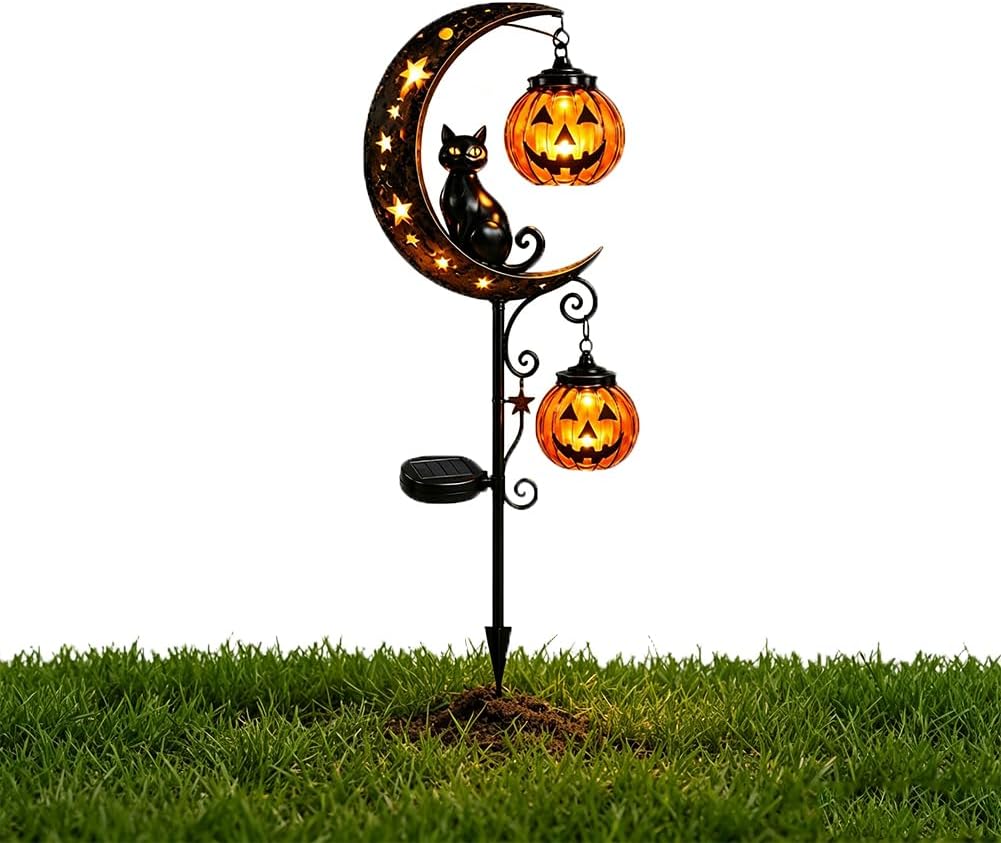 Lampu Taman Tenaga Surya Hallo - Pumpkin Lantern Halloween ulasan dan harga