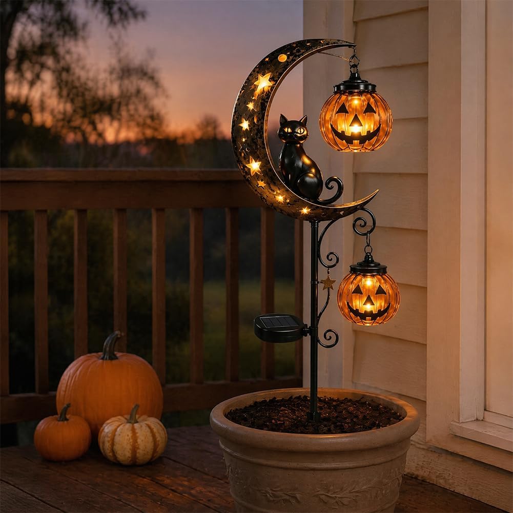 Lampu Taman Tenaga Surya Hallo - Pumpkin Lantern Halloween ulasan dan harga